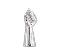Agwuoetr Florero de Cerámica de Arte Moderno de 9 Pulgadas, Contenedor de Flores para Plantas Que Sostienen la Mano, Florero de Brazo de Mesa para Oficina en Casa, Plata