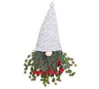 Agwuoetr Gnomo de Festiva con Adornos NavideñOs con DecoracióN de Frutos Rojos para Ventana, Restaurante, Hogar, NavideñA