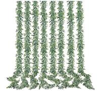 Agwuoetr Guirnalda de Eucalipto Artificial, Paquete de 8 Guirnaldas de Eucalipto Verde, Plantas Colgantes de ImitacióN, Enredaderas, 6 Pies/Hebra para DecoracióN