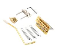 Agwuoetr Guitarra EléCtrica Vintage de 52,5 Mm, Puente Basculante úNico, de TréMolo, Puente, Dorado