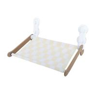 Agwuoetr Hamaca para Gatos Percha Ventana Cama Plegable Alféizar de la Ventana Asiento Tumbona Inalámbrica Estantes para Gatitos con Ventosas Resistentes,B