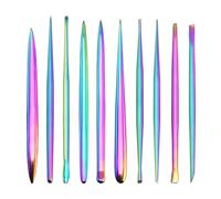 Agwuoetr Herramienta de Escultura de Arcilla de CeráMica Blanda Colores de Acero Inoxidable, Herramienta de Estampado de Arcilla, Herramientas Tallado de Modelado de Arcilla PoliméRica DIY