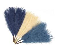Agwuoetr Hierba de la Pampa Rosa 12 Piezas 17.7 Pulgadas, Faux Hierba de la Pampa Rosa Pampas Decor, Artificial Pampas Grass Short Blush Wedding A