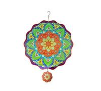 Agwuoetr Hilandero de Viento de Acero Inoxidable para DecoracióN de JardíN Interior y Exterior, 11,6 Pulgadas, Multicolor, Regalo de Hilanderos de Viento de Mandala