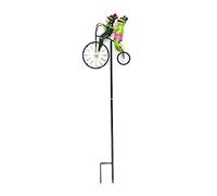 Agwuoetr Hilandero de Viento de Metal para Bicicleta Retro DecoracióN de Hilandero CinéTico para JardíN DecoracióN de Arte de Metal para CéSped Al Aire Libre