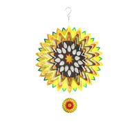 Agwuoetr Hilanderos de Viento de Girasol de 12 Pulgadas, DecoracióN de JardíN con Hilandero de Viento de Girasol 3D para Exteriores, para DecoracióN Colgante de Patio