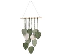 Agwuoetr Hoja de Macramé para Colgar en la Pared de la HabitacióN, DecoracióN del Hogar, Tapiz de Pared EstéTico Tejido, DecoracióN de la Boda para la HabitacióN del Hogar, Verde