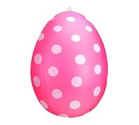 Agwuoetr Huevos de Pascua Inflables, Huevos de Pascua, Decoración de Pascua, Huevos de Pascua para Colgar Al Aire Libre, Decoración de Huevos de Pascua, Rosa Roja