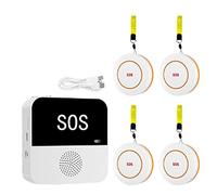 Agwuoetr InaláMbrico WiFi Buscapersonas para Cuidadores de Ancianos BotóN de Llamada SOS de Alerta SOS de Emergencia para Pacientes de la Tercera Edad Ancianos(B)
