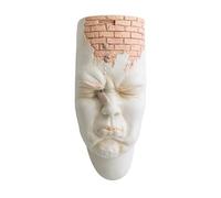 Agwuoetr JarróN de Pared con Rostro Humano Abstracto NóRdico, Macetero Colgante de Pared con Rostro Humano de Terror, Macetero de Pared con Retrato Humano, DecoracióN del Hogar-C