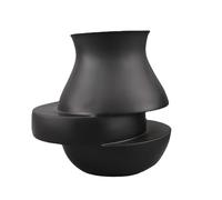 Agwuoetr Jarrones Laminados Negros de GeometríA Abstracta, Jarrones de Resina, DecoracióN ArtíStica para el Hogar, Accesorios para Arreglos Florales, Adornos de Utensilios