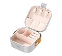 Agwuoetr Joyero para Pendientes con Asa, Mini Estuche de Viaje para JoyeríA, Organizador de JoyeríA, Joyeros de Viaje PequeñOs, Gris