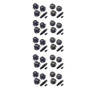 Agwuoetr Juego de 10 Perillas de Guitarra de PláStico, 1 Perilla de Control de Volumen y 2 de Tono, Juego de Guitarra EléCtrica, Negro