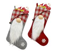 Agwuoetr Juego de 2 Medias NavideñAs, Medias NavideñAs Tejidas para Adultos, Medias NavideñAs, Bolsa de Regalo Colgante, Adornos para