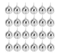 Agwuoetr Juego de Bolas de Discoteca con Espejo - DecoracióN de Fiesta Disco Plateada FáCil de Colgar Adecuado para Bodas, DecoracióN de Fiestas en el Hogar
