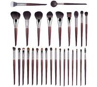 Agwuoetr Juego de Brochas de Maquillaje de 28 Piezas, Brochas Completas de Lana de Pelo Animal de Cangzhou para Maquilladores