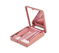 Agwuoetr Juego de Brochas de Maquillaje Portátil para Base Cosmética, Colorete en Polvo, Sombra de Ojos, Brocha de Maquillaje para Mezclar, Herramienta de Belleza