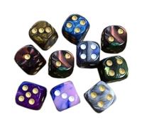 Agwuoetr Juego de Dados D6 de 16 mm de Colores Aleatorios de 10 Piezas Dados AcríLicos EstáNdar para Juegos de rol