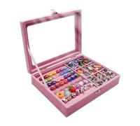 Agwuoetr Juego de Pulseras de Cuentas DIY con Caja de Almacenamiento, Pulsera para NiñAs, Kit de FabricacióN de Joyas Hechas a Mano, Cuentas AcríLicas con Agujeros D