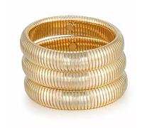 Agwuoetr Juego de Pulseras para Mujer, Pulsera para Mujer, Cadena de Serpiente, Brazaletes Chapados en Rodio EláSticos