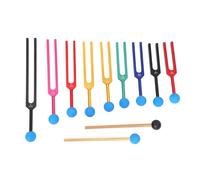 Agwuoetr Juegos de Diapasones de 9 Piezas Bola de Masaje para Curar Chakras la Terapia de Sonido Mantiene el Cuerpo, la Mente y el EspíRitu en ArmoníA,B