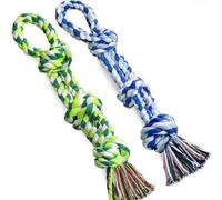 Agwuoetr Juguetes de Cuerda para Perros 2 Juguetes para Perros Casi Indestructibles, Juguetes para Perros de Raza Mediana A Grande, Juguetes para Masticar con Limpieza Dental