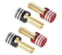 Agwuoetr Kit de 4 Tapones y EmpuñAduras de Disipador de de BateríA de 4,0 mm para 1/10 Pieza de ActualizacióN de Accesorios de Coche RC para CamióN Todoterreno