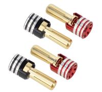 Agwuoetr Kit de 4 Tapones y EmpuñAduras de Disipador de de BateríA de 5,0 mm para 1/10 Pieza de ActualizacióN de Accesorios de Coche RC para CamióN Todoterreno
