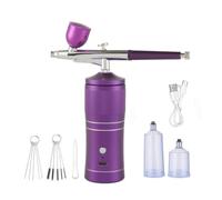 Agwuoetr Kit de AeróGrafo, AeróGrafo Compresor para MáQuina de AeróGrafo de UñAs Recargable de Mano para Pintar Modelo, Maquillaje, DecoracióN de Pasteles B