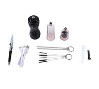 Agwuoetr Kit de AeróGrafo con Compresor 30PSI AeróGrafo PortáTil InaláMbrico para Pintura de Bricolaje, DecoracióN de Pasteles, Galleta-Negro