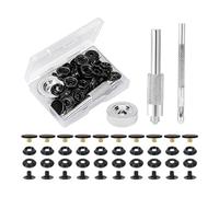 Agwuoetr Kit de Broches de 43 Piezas, Broches MetáLicos para Prendas con Herramientas de FijacióN a PresióN de 3 Piezas para Bolsas de Ropa, Chaquetas y Suministros para Manualidades