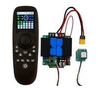 Agwuoetr Kit de Control Remoto InaláMbrico RX40G Transmisor de una Mano 12V 24V 50A Receptor de AlimentacióN GPS Retorno con un para Remolcador RC