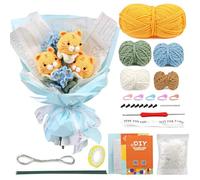 Agwuoetr Kit de Crochet para Principiantes,Kit de Ramo de Tigres de Crochet,Kits para Principiantes de Crochet con Hilo con Tutoriales Detallados y Videos