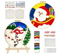 Agwuoetr Kit de Fieltro con Aguja, Suministros de Fieltro para Principiantes con Lana, Agujas de Fieltro, Cuna para Dedos, Mesa de Espuma y de Fotos