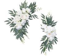 Agwuoetr Kit de Flores de de Boda Artificial, Guirnalda de Eucalipto Bohemio, Cortinas, DecoracióN de Boda, SeñAl de,A