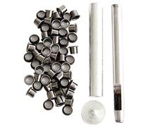 Agwuoetr Kit de herramientas de perforación de ojales con 50 ojales, 6 mm, acabado en bronce para bricolaje, Kydex Ojal Kydex