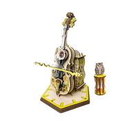 Agwuoetr Kit de Modelo de Madera de Violonchelo de Rompecabezas 3D con Caja de MúSica para Aficionados Adultos y Entusiastas del Bricolaje