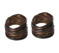 Agwuoetr Kit de ReparacióN de Mimbre de Mimbre de Material de ReparacióN de RatáN SintéTico Plano Degradado de Café para ReparacióN de Muebles de Mesa de Punto y Silla