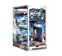 Agwuoetr Kit de RincóN de Libros para Bricolaje, Sujetalibros de Rompecabezas de Madera 3D Inspirado en el Espacio para DecoracióN de EstanteríAs, con Kits de Modelos Ligeros para Adultos