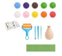 Agwuoetr Kit Manualidades Flores para Manualidades y Juegos Arte para NiñOs, Divertido Kit Bricolaje para NiñOs, Regalos Fiesta para el DíA Madre, JarróN y Botones, Manualidades Flores