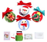 Agwuoetr Kits de Fieltro de Aguja para NavideñO para Principiantes, Kit de Fieltro de Aguja, Agujas de Fieltro, Almohadilla de Espuma, PañO de Fieltro, Instrucciones