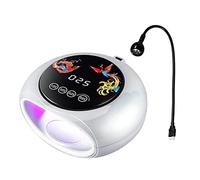 Agwuoetr LáMpara de Manicura de Luz Roja de Longitud de de 660 Nm con MáQuina de Fototerapia de Curado UV de 360° de Alta Potencia LáMpara de UñAs LED Enchufe Europeo