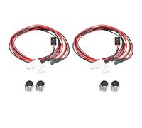 Agwuoetr Luces de Coche RC Juego de Luces de 3-9 V Faros Delanteros LáMparas de Luz para 1/5 1/8 1/10 1/12 1/14 Modelo RC Coche CamióN LED, 2 Blancos 8 Mm