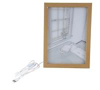 Agwuoetr Luz de Noche USB IluminacióN LED Pintura LáMpara de Arte DecoracióN del Hogar Sol Pintura Luz de Noche CumpleañOs,32X22Cm