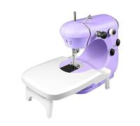 Agwuoetr MáQuina de Coser Mini MáQuina de Coser PortáTil de 2 Velocidades Kit de Costura Seguro para Principiantes Mesa de ExtensióN para MáQuina de Coser Enchufe Europeo