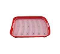 Agwuoetr MáQuina de Salchichas Rojo-6 en 1, Molde DIY para Hacer Perritos Calientes, Molde de Silicona para JamóN Hecho A Mano, MáQuina de Alimentos, Utensilios de Cocina