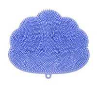 Agwuoetr Masajeador de Pies para Ducha con Ventosas, Fregador de Espalda Montado en la Pared para Ducha, Alfombrilla para Fregar Pies Manos Azul