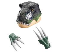 Agwuoetr MáScara de Dinosaurio MandíBula ExtraíBle con 2 Garras, Juguete de Juego de rol con Ojos Iluminados por LED y Sonidos Rugientes, Juguete de MáScara de Disfraz de Cosplay