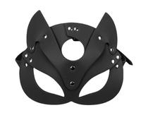 Agwuoetr MáScara de Gatos para Mujer MáScara de Gatos de Media Cara MáScara de Orejas de de Accesorio de Disfraz de Cosplay,Negro
