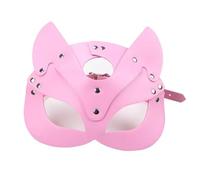 Agwuoetr MáScara de para Mujer, MáScara de de Media Cara, MáScara de con Orejas de, Accesorio para Disfraz de Cosplay, Rosa